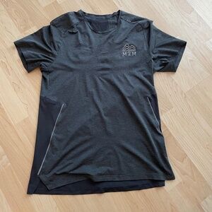 lululemon grey fast and free short sleeve shirt mens
